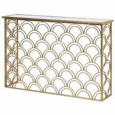 Fitzgerald Gold Console Table In 2020 Slim Console Table Console Table Console
