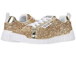 You'll love these sneakers but you'd have to fork out a lot for these babies….they. Versace Jeans Couture Heavy Glitter Sneaker Women S Shoes Gold Sneakers Fashion Glitter Sneakers Versace Jeans