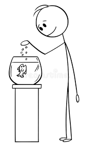 Vector Cartoon Of Man Feeding Fish In Fishbowl Or Tank Or Aquarium Stock Vector Illustration Of Fish Nature 151863517 See cartoon goldfish stock video clips. vector cartoon of man feeding fish in