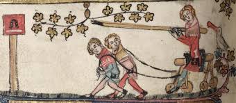 Bodleian Library Ms Bodl 264 The Romance Of Alexander In French Verse 1338 44 82v Medieval Art Medieval Games Funny Medieval