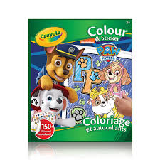 This coloring page shows the paw patrol team in action. Crayola Colour Sticker Book Paw Patrol Walmart Canada