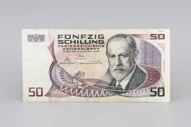 Vienna is the capital of austria. 50 Austrian Schilling Banknote 1986 Fifty Funfzig Schilling Paper Money Austria Vienna Banknote Sigmund Freud Old Currenc Bank Notes Sigmund Freud Austrian