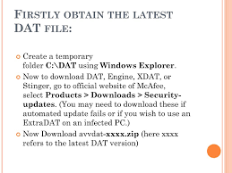 This solution is for unix computers. Ppt In What Ways Dat Files For Virusscan Enterprise Is Updated In Mcafee Powerpoint Presentation Id 7677639