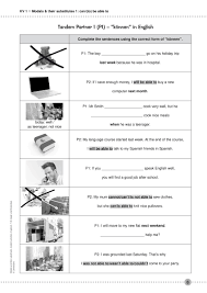 Dieses material beinhaltet zwei verschiedene arbeitsblätter zu modal verbs. Sekundarstufe Unterrichtsmaterial Englisch Grammatik