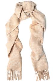 Check spelling or type a new query. Coach Fringed Jacquard Knit Wool And Cashmere Blend Scarf In Beige Natural Lyst