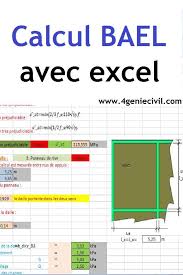 Calcul Bael Avec Excel Calcul Beton Calcul Devis Batiment