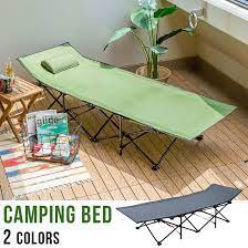 折り畳めてアウトドアにおすすめ キャンピングベッド 組立不要 折りたたみ式 キャンピングベッド 91005 簡易ベッド 折りたたみ ベッド レジャーベッド アウトドア 野外 屋外 キャンプ用品 フォールディング チェア 来客用 スリム ビーチベッド 軽量 グリーン グ