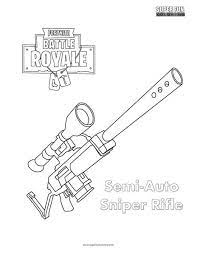 There are tons of great resources for free printable color pages online. Semi Auto Sniper Fortnite Coloring Page Super Fun Coloring