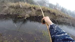 Primitive Fishing With Horse Hair And A Bamboo Rod Catching Fish With A Stick Youtube