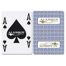 These cards do not have a hole drilled or cropped corners. Aladdin New Uncancelled Casino Playing Cards Casino Supply