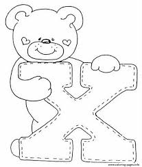 Check out other coloring pages flowers. Cute Bear X Alphabet S53d5 Coloring Pages Printable