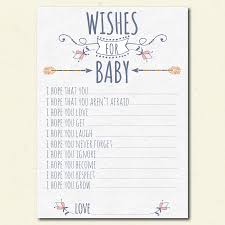 Tribal Wishes For Baby Shower Printable Boho Girl Baby Shower Wishes For Baby Baby Shower Wishes Wishes For Baby Baby Shower Printables