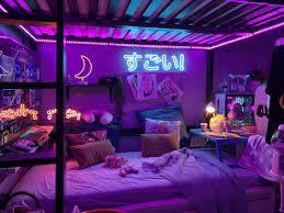 Shrimp On Twitter Neon Room Room Design Bedroom Otaku Room