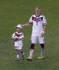 Earlier in his career, he primarily played as a wide midfielder. Bastian Schweinsteiger And Podolski S Son Louis Germany Tetra World Champion Deutschland Deutsche Nationalmannschaft Weltmeisterschaft Deutsche Mannschaft