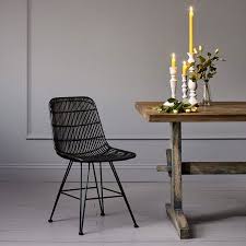 Rattan Dining Chair In Black Rattan Dining Chairs Dining Chairs Uk Dining Chairs