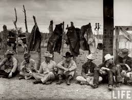 Lubbock Tx 1940 Matador A Texas Ranch Seven Cowboys Sitting Along Corral Fence Draped With Their Chaps Which T Vintage Western History Of Jeans Cowboys