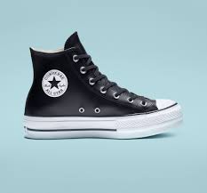 Clean Leather Platform Chuck Taylor All Star Womens High Top Shoe Converse Com Black Leather Converse Leather Converse Chuck Taylors