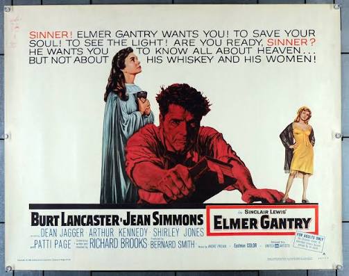 Original Elmer Gantry (1960) movie poster in C8 condition for $160.00