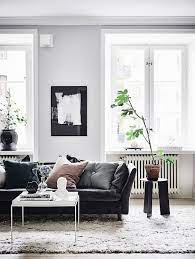 Scandinavian Living Room With Black Details Zwarte Woonkamers Woonkamer Grijs Design Woonkamers
