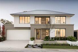 Double Storey Exterior Apg Homes The Sandalford The Neutral Tones And Use Of Stone Work Well Together And Make Th Haus Architektur Fassade Haus Bauplan Haus