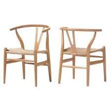 Baxton studio norwich linen modern platform bed, king, light beige. Baxton Studio Wishbone Mid Century Light Brown Finish Wood Chair Set 2 Piece 2pc 3327 Hd The Home Depot Solid Wood Dining Chairs Dining Chairs Wood Chair