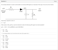 Detector and a threshold decision. Solved Question 4 10 Pts An Envelope Detector Is Used To Chegg Com