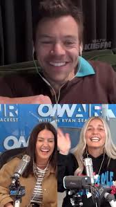 The only correct reaction when you interview @harrystyles 🥹💋🪩 TOMORROW  MORNING (1/23). 7AM PT. 102.7 KIIS FM! Listen