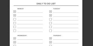 to do list weekly template daily to do list template - Templates ...