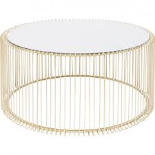 Table basse ronde, carrée ou rectangulaire, vous trouverez forcément la table de salon qui vous convient. Table Basse Ronde Laiton Wire Kare Design