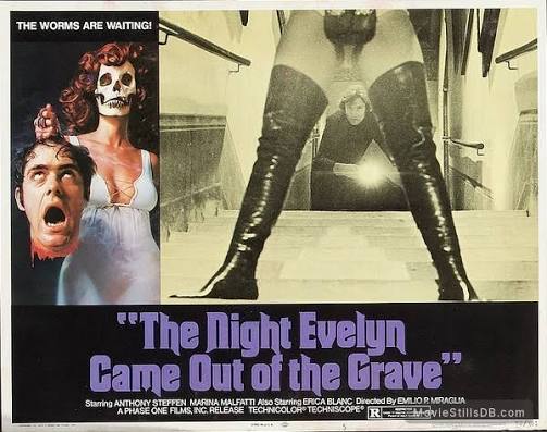 The Night Evelyn Came Out of the Grave - Lobby card with Anthony Steffen
