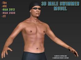 Male Swimmer 3d Model Male Swimmers Swimmer Male