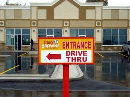 Mary Brown S Drive Thru Directional Sign Box Directional Signs Driving Entrance