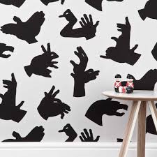 grey handmade wallpaper for children