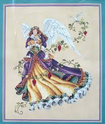 This counted cross stitch pattern of a guardian angel with a baby was created from an antique postcard. Dimensions Gold Collection Cross Stitch Kit Picture Innocent Guardian Angel Nos Cross Stitch Angels Cross Stitch Cross Stitch Pictures