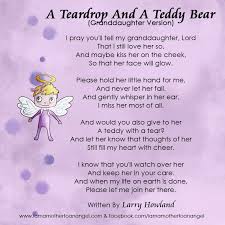 A Teardrop And A Teddy Bear Granddaughter Version Baby Loss Quotes My Children Quotes Grandson Quotes