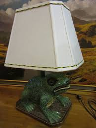 Rare Large Majolica Frog Lamp 23 High By Rainbowconnection15 On Etsy Lamp Majolica Large Lamps