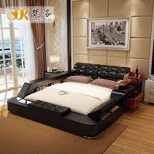 Black color crocodile leather contemporary platform bed diamond. King Size Double Bed With Storage Or A Queen Size Double Bed Gives A Royal Touch To Your Bed Bedroom Furniture Sets Mattress Bedroom Luxury Bedroom Furniture