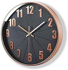 Black And Gold Wall Clock Amazon Com Rose Gold Wall Clock Mixart Silent Non Ticking 12 Inch Quality Quartz Battery Operate Copper Kitchen Decor Copper Kitchen Accents Copper Kitchen