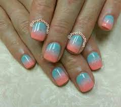 How to do ombré nails. Turquoise Acrylic Blue Ombre Nails Jelitaf