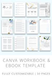 Download Workbook Template Canva Template Editable Workbook Canva Workbook Workbook Templates Ebook Template Digital Workbook E Book Templates In 2021 Workbook Template Ebook Template Book Template