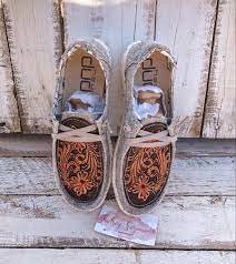 Tooled Leather Hey Dude Shoes Western Shoes Cowboy Shoes Rodeo Boots