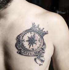 Compass Tattoo Chest Tattoo Crown Tattoo By Emredizici Grimmtattoo Thebesttattoostuioinistanbul Compass Tattoo Small Chest Tattoos Chest Tattoo