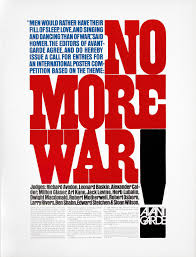 No More War Avant Garde Magazine Call For Entries Herb Lubalin Graphic Design Typography Typography