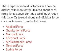 Define The Type Of Forces Brainly In