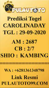 Prediksi Togel Carolina Day 29 September 2020 Pulautoto Pasangan