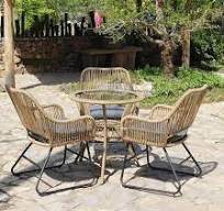 Balcony Table and Chair Set Rattan Chair Courtyard Outdoor Furniture  Leisure Coffee Table Combination Garden Outdoor Rattan Sun Sofa Lounger  Chairs ...