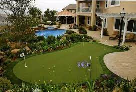 28 Outdoor Indoor Putting Greens Mats Designs Ideas Green Backyard Backyard Putting Green Backyard