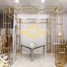 We've been creating them by hand for years and take pride in providing premium wedding backdrop rentals and event decor to our customers. Stainless Steel Wedding Arch Golden Gazebo For Wedding Rental Buy Mandap Occasions Furniture Tropical Gazebo Product On Alibaba Com