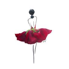 Elegant Drawings Of Girls Wearing Dresses Made Of Real Flower Petals In 2020 Flower Drawing Flower Dress Art Girl Drawing