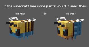 Maybe you would like to learn more about one of these? Union Programming Board On Twitter Minecraft Bees Wearing Pants Upbees